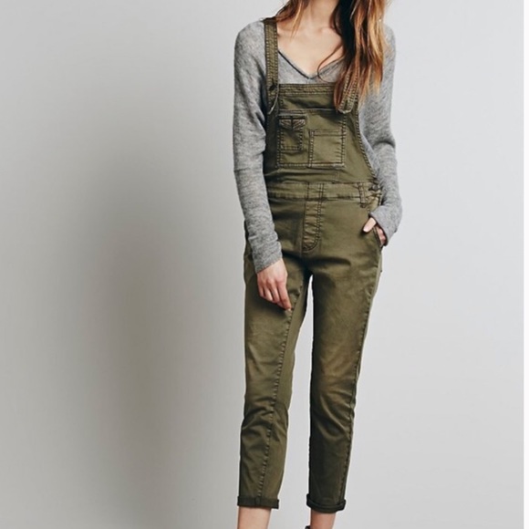 Free People Pants - Free People Olive Green Overalls